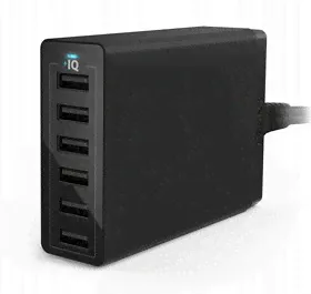 A2123L12, Сетевое зарядное устройство Anker PowerPort 6 Black-0