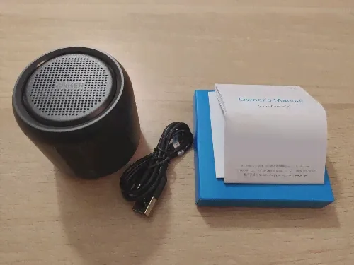 🛍 Anker Soundcore mini, суперпортативная Bluetooth-колонка с 15-часовым воспроизведением, диапазоном Bluetooth 66 футов, улучшенным басовым микрофоном-3