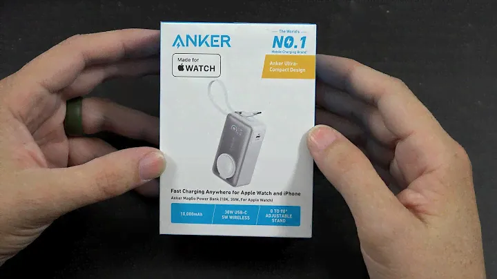 Anker MagGo Power Bank for Apple Watch, 10,000mAh Compact Battery Pack with Built-in USB-C Cable