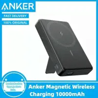 Повербанк с магнитной беспроводной зарядкой Anker MagGo Power Bank (10000mAh, 7.5W, Stand) - Black-0