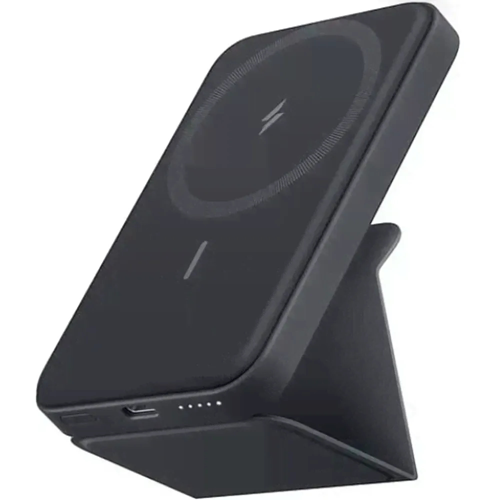 ПЗУ ANKER Series 6 (A1611G11) 5000mAh, 1 USB-C беспроводная магнитная зарядка 12W, с подставкой черн-0