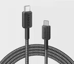 Кабель Anker 322 USB-C to USB-C 0.9м, Чёрный (A81F5P11)