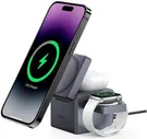 Anker 3-в-1 Cube с магнитным зарядным устройством MagSafe, сверхбыстрая зарядка 15 Вт, регулируемый угол обзора до 60 , для телефона/часов/наушников,