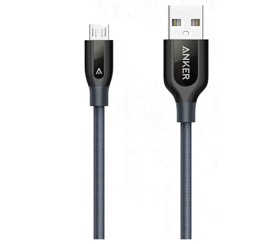 Кабель Anker PowerLine+, с USB-A на micro-USB, 90 см, кевлар, серый-2